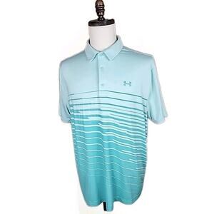 Under Armour The Playoff Polo Light Aqua Blue Size XL